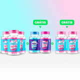 Happy Hair 3 Potes + 2 Potes Grátis + 1 Pote de Melatonina + 1 Pote de Colágeno (Total 7 Potes)