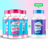 Happy Hair 3 Potes + 1 Melatonina Grátis