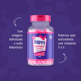 Happy Hair 2 Potes + 1 Calm Grátis + 1 Colágeno Grátis